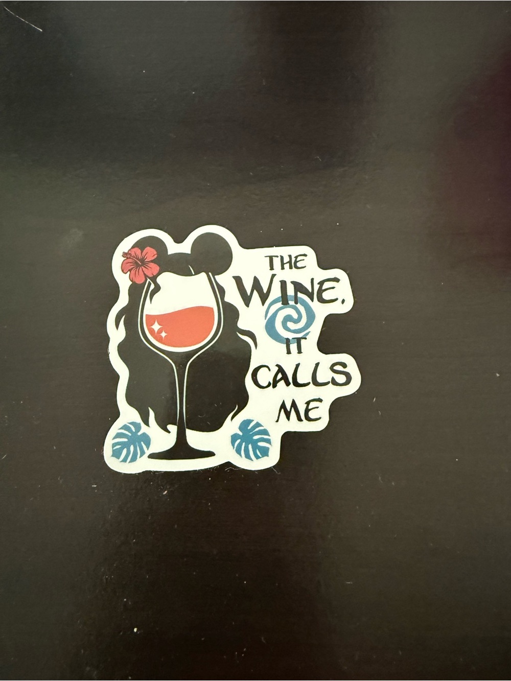 The Wine It Calls Me Sticker - Black, Red, Blue